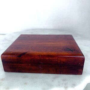 Nautica Wooden Jewelry Box Velvet Lining Hinged Lid Valet Jewelry Box Treasures